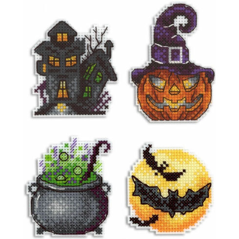 Halloween Spookiness Magnets Cross Stitch Kit