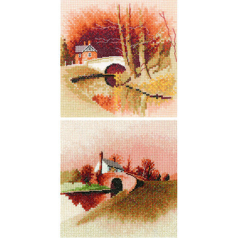 By The Canal & Lock Keeper's Cottage Duo Cross Stitch Kits