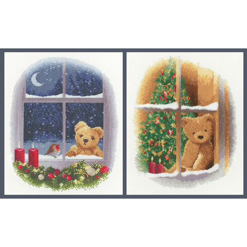 William & Robin and William At Christmas Set of 2 Cross Stitch Kits