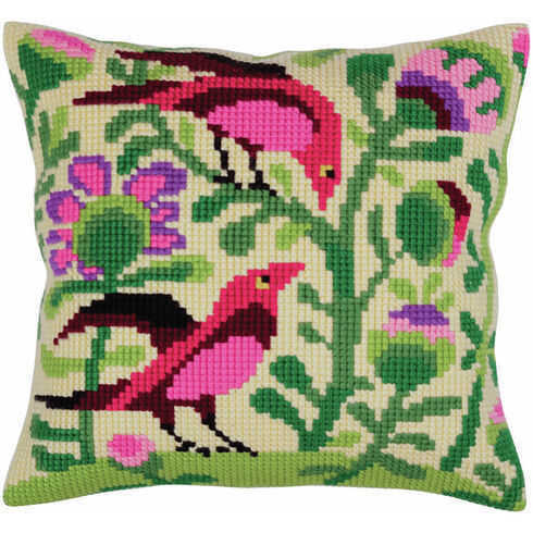 Birds Of Paradise 1 Cross Stitch Cushion Panel Kit