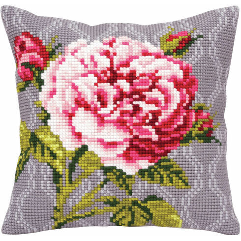Tender Rose 1 Cross Stitch Cushion Panel Kit