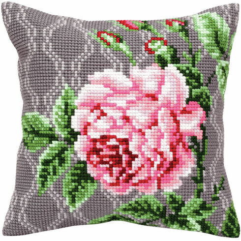 Tender Rose 2 Cross Stitch Cushion Panel Kit
