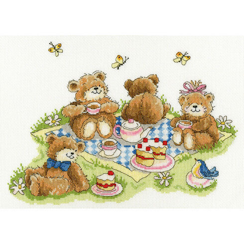 Teddy Bears' Picnic Cross Stitch Kit