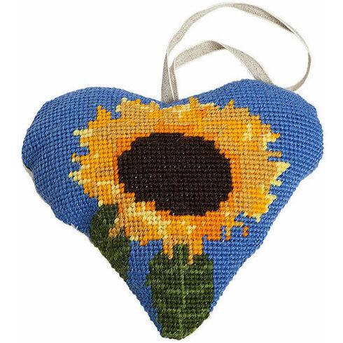 Sunflower Lavender Heart Tapestry Kit