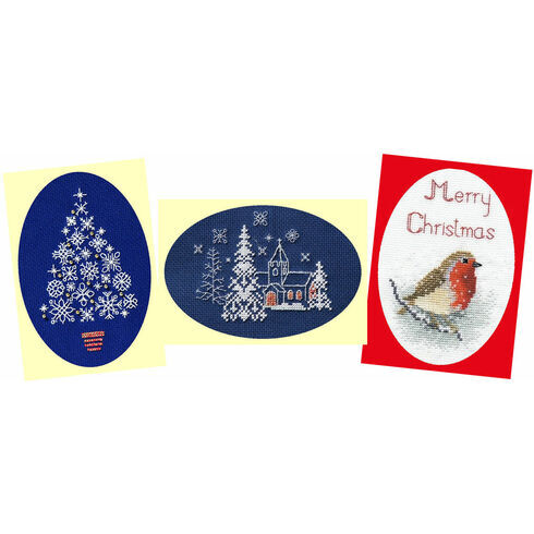 Snow Cross Stitch Card Kits (Derwentwater Designs Set 2)