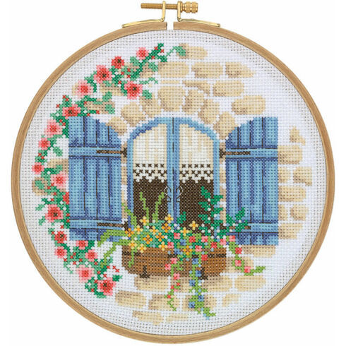 French Cottage Cross Stitch Hoop Kit