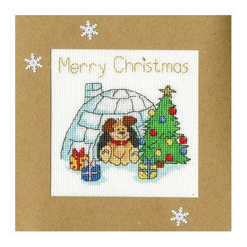 Winter Woof Cross Stitch Christmas Card Kit