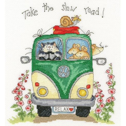 Take The Slow Road Cross Stitch Kit