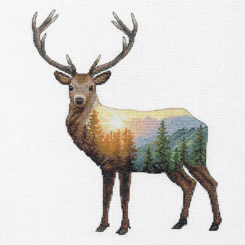 Deer Scene Cross Stitch Kit