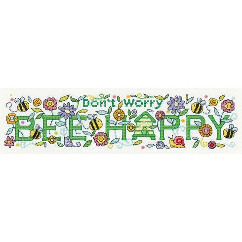 Bee Happy Cross Stitch Kit by Heritage Crafts
