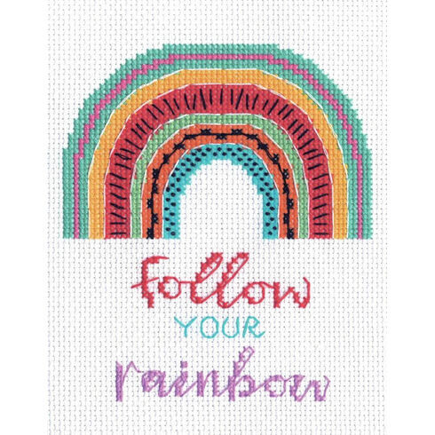 Follow Your Rainbow Cross Stitch Kit