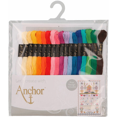 Anchor Stranded Cotton Thread - 18 Skeins Essential Assortment