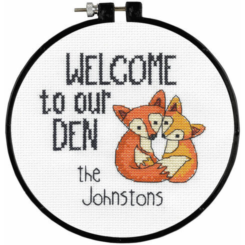 Our Den Learn-A-Craft Counted Cross Stitch Kit With Hoop