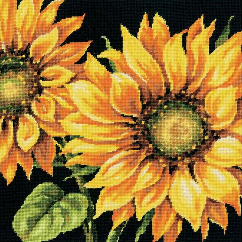 Dramatic Sunflower Tapestry Panel Kit