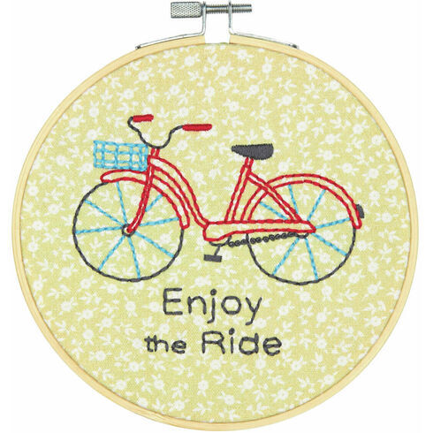 Bike Ride Embroidery Hoop Kit