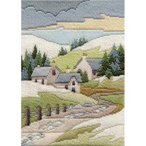 Winter Cottage Long Stitch Kit