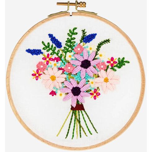 Cosmos Bouquet Embroidery Kit