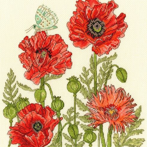 Poppy Garden Cross Stitch Kit
