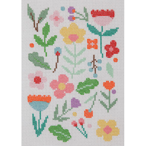 Floral Scatter Beginners Cross Stitch Kit