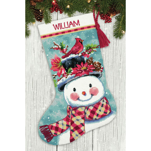 Seasonal Snowman Stocking Tapestry Kit