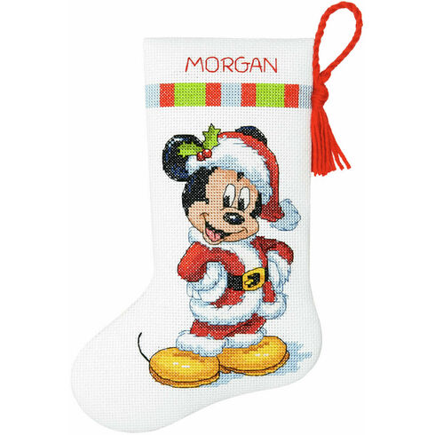 Mickey Christmas Stocking Cross Stitch Kit