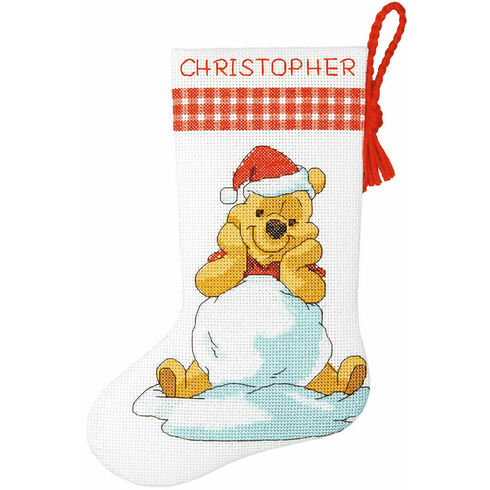 Winnie The Pooh Christmas Stocking Cross Stitch Kit