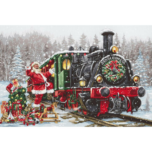 Santa's Express Train Cross Stitch Kit