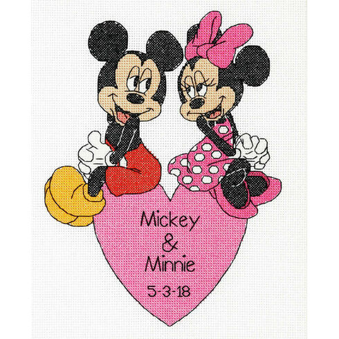 Mickey & Minnie Wedding Record Cross Stitch Kit