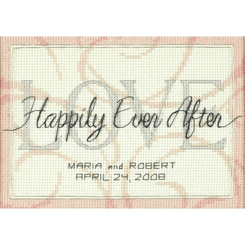 Happily Ever After Small Wedding Record Cross Stitch Kit