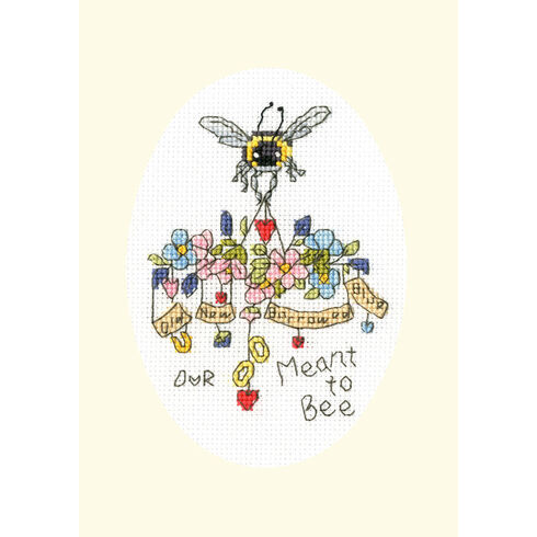 Meant To Bee Cross Stitch Wedding Card Kit