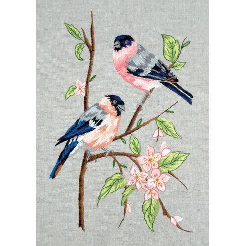 Bullfinches Embroidery Kit