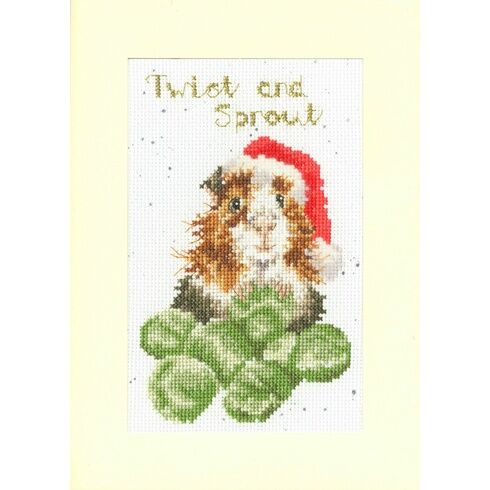 Twist And Sprout Cross Stitch Christmas Card Kit