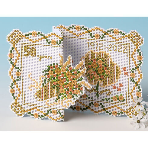 Gold Variations De-Luxe 3D Cross Stitch Card Kit