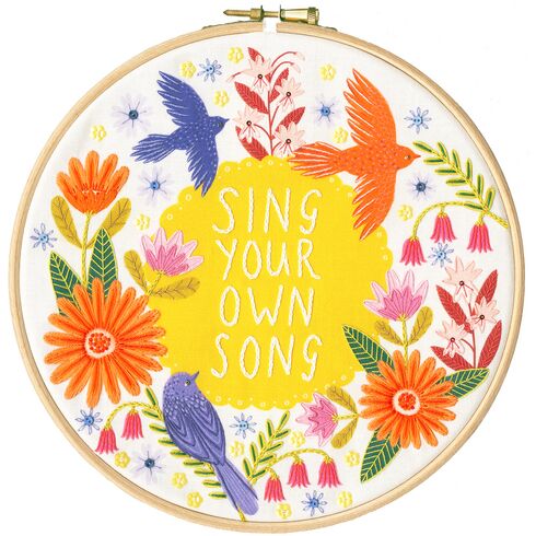 Sing Embroidery Hoop Kit