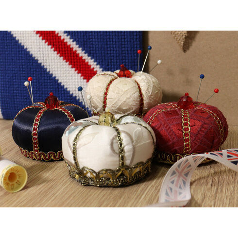 Hobby Gift Royal Crown Pincushions - Set Of 4