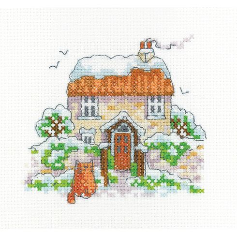 Winter Cottage Cross Stitch Kit