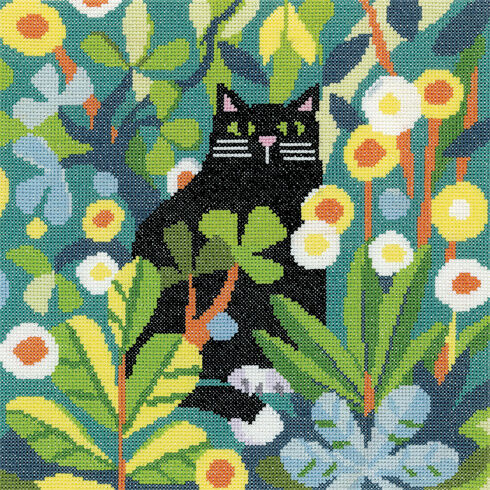 Black Cat Cross Stitch Kit
