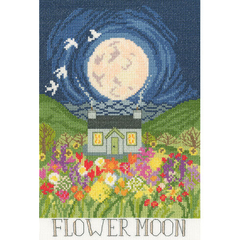 Flower Moon Cross Stitch Kit