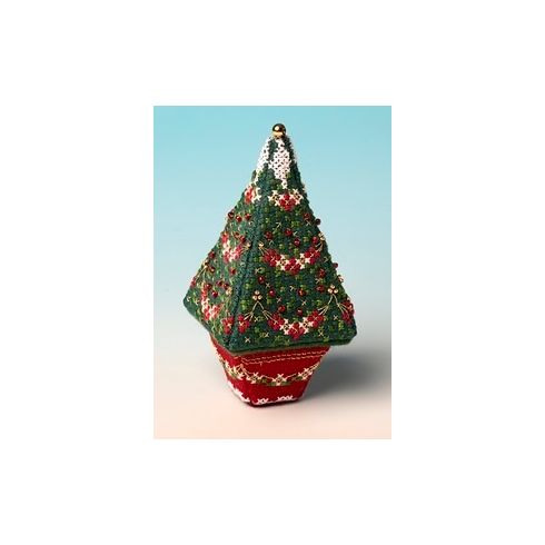 Winter Village Christmas Tree 3D Cross Stitch Kit