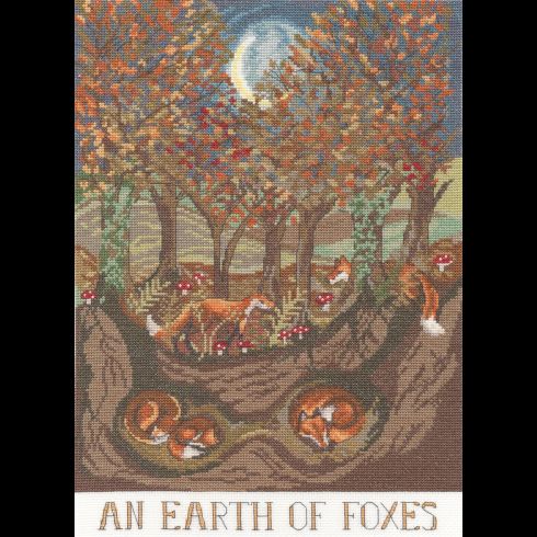 An Earth Of Foxes Cross Stitch Kit