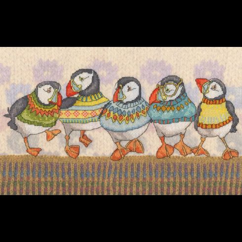 A Fair Isle Flock Cross Stitch Kit