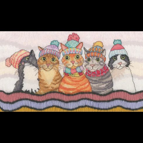 A Cosy Clowder Cross Stitch Kit