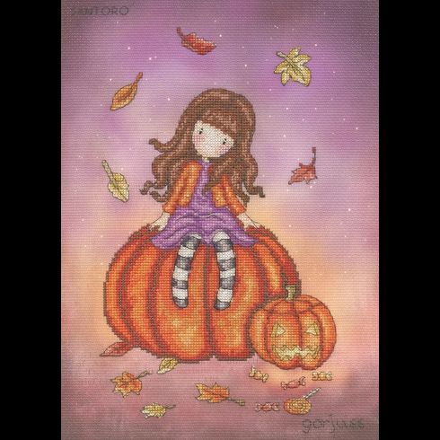 Pumpkin Perch Cross Stitch Kit