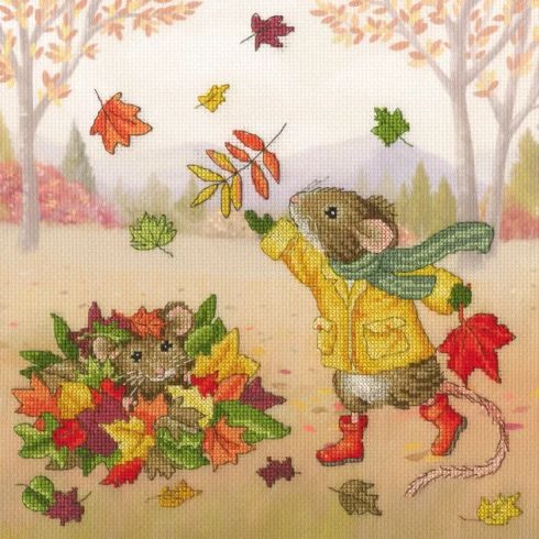 Fall Friends Cross Stitch Kit