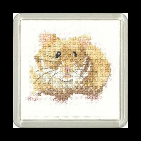 Little Friends Hamster Coaster Cross Stitch Kit