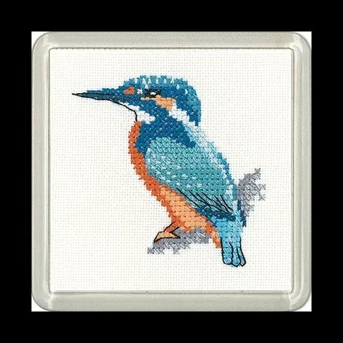 Little Friends Kingfisher Coaster Cross Stitch Kit