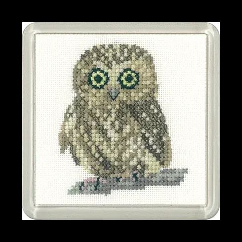 Little Friends Owl Coaster Cross Stitch Kit