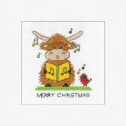 Highland Christmas Carol Christmas Card Cross Stitch Kit