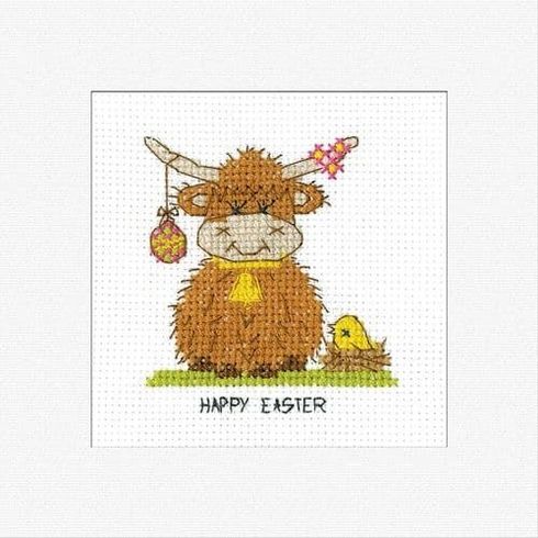 Highland Easter Card Cross Stitch Kit