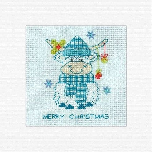 Highland Tartan Christmas Card Cross Stitch Kit